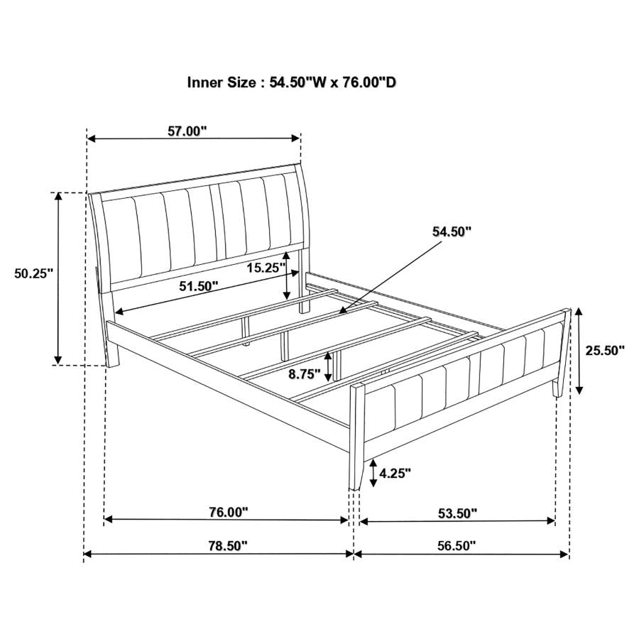 Carlton Brown Full Bed - MyWaynesHome #