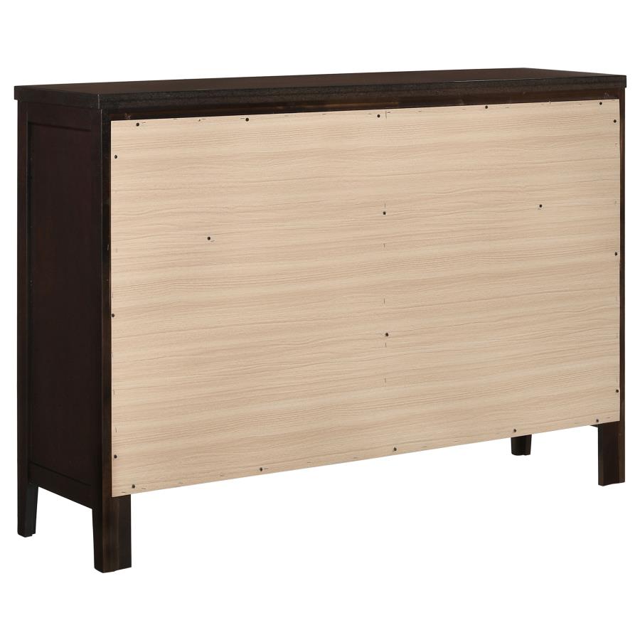 Carlton Brown Queen Bed 4 Pc Set - MyWaynesHome #