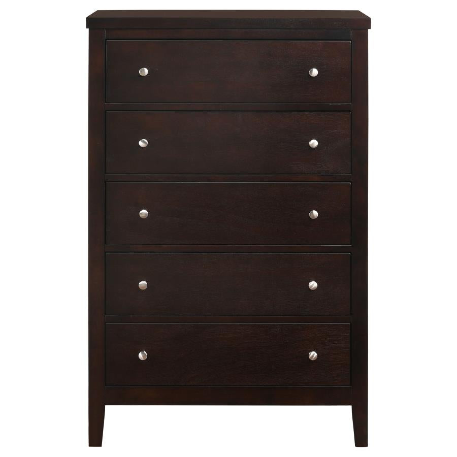 Carlton Brown Queen Bed 5 Pc Set - MyWaynesHome #