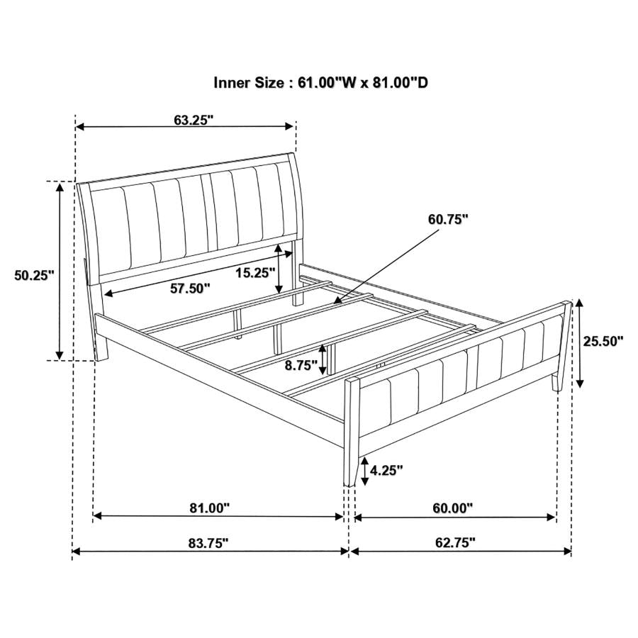 Carlton Brown Queen Bed - MyWaynesHome #