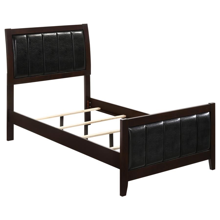 Carlton Brown Twin Bed 5 Pc Set - MyWaynesHome #
