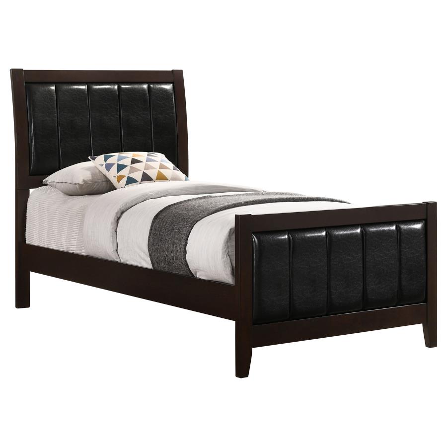 Carlton Brown Twin Bed 5 Pc Set - MyWaynesHome #