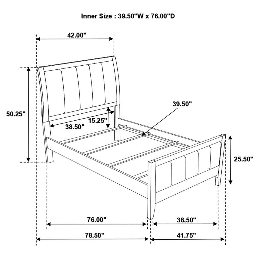 Carlton Brown Twin Bed - MyWaynesHome #
