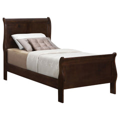 Louis Philippe Brown Twin Bed 4 Pc Set - MyWaynesHome #