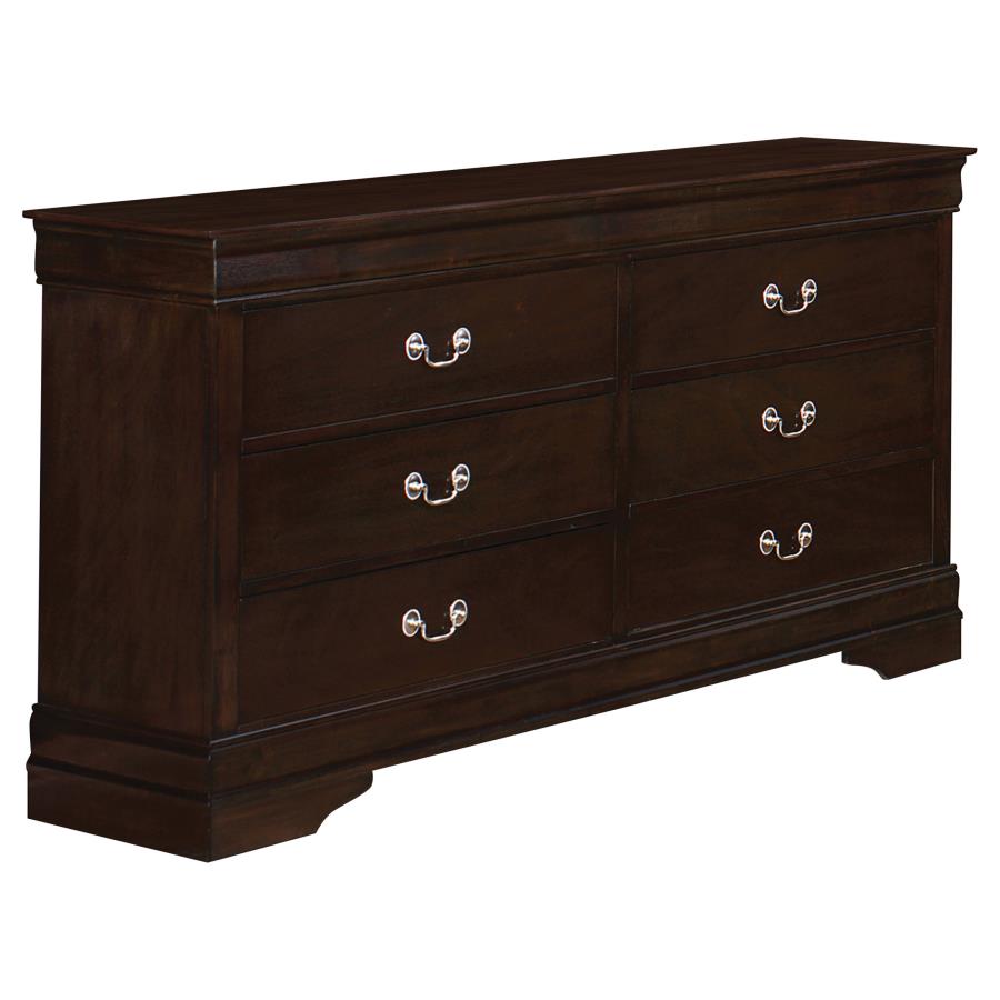 Louis Philippe Brown Twin Bed 4 Pc Set - MyWaynesHome #