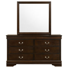 Louis Philippe 6-drawer Dresser With Mirror Cappuccino - MyWaynesHome #