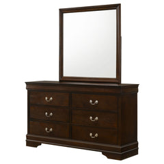 Louis Philippe 6-drawer Dresser With Mirror Cappuccino - MyWaynesHome #