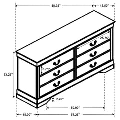 Louis Philippe Brown Dresser - MyWaynesHome #