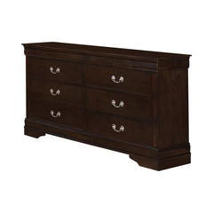 Louis Philippe Brown Queen Bed 5 Pc Set - MyWaynesHome #