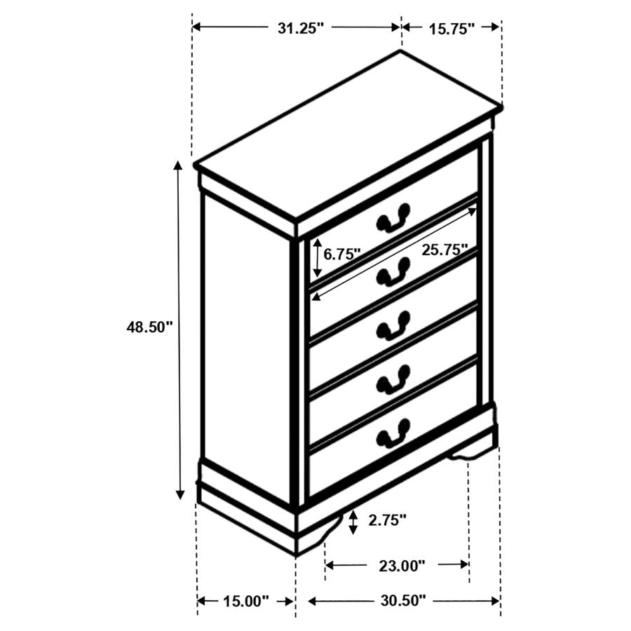 Louis Philippe Brown Chest - MyWaynesHome #