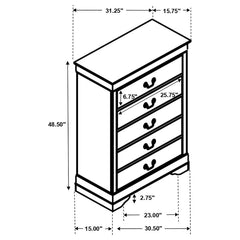 Louis Philippe Brown Chest - MyWaynesHome #