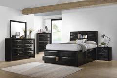 Briana Black Queen Bed 5 Pc Set - MyWaynesHome #
