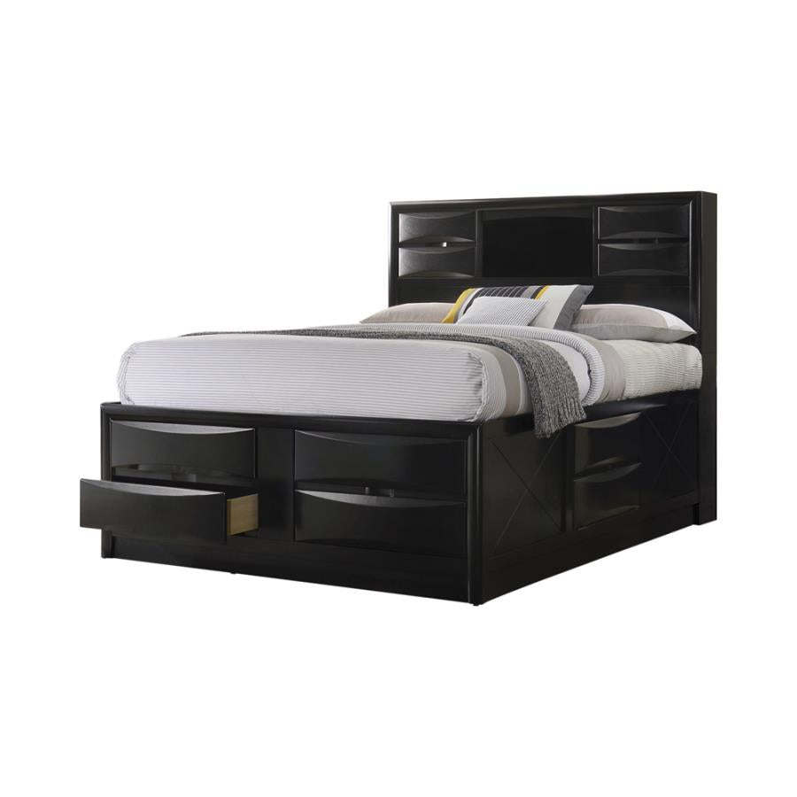 Briana Black Queen Storage Bed - MyWaynesHome #
