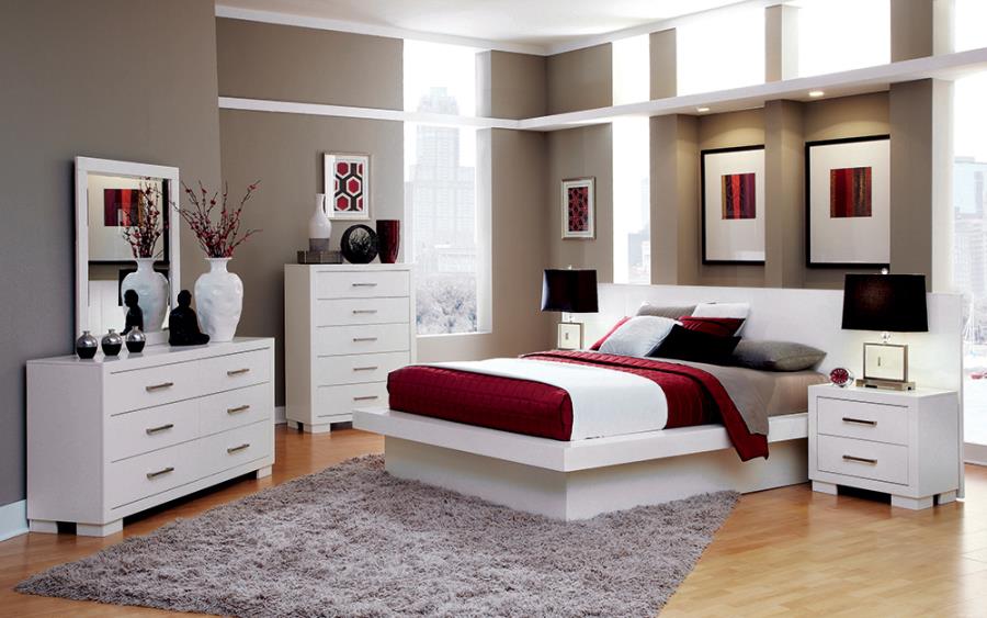 Jessica White Queen Bed 5 Pc Set - MyWaynesHome #