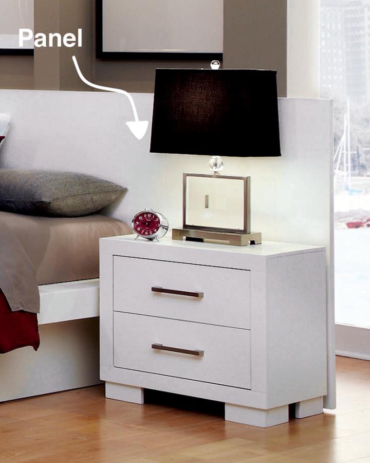 Jessica White Nightstand Back Panel - MyWaynesHome #
