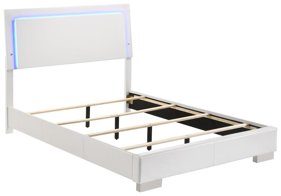 Felicity White Queen Bed 5 Pc Set - MyWaynesHome #