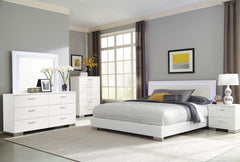 Felicity White Eastern King Bed 5 Pc Set - MyWaynesHome #
