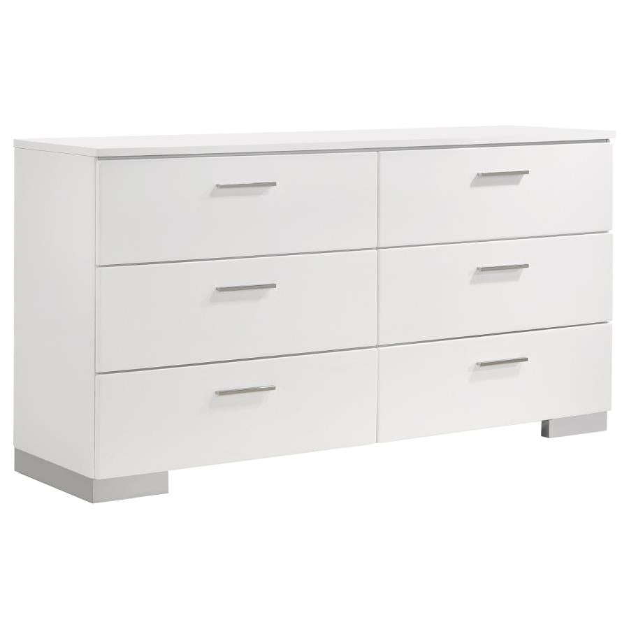 Felicity White Twin Bed 5 Pc Set - MyWaynesHome #
