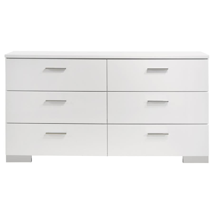 Felicity White Queen Bed 4 Pc Set - MyWaynesHome #