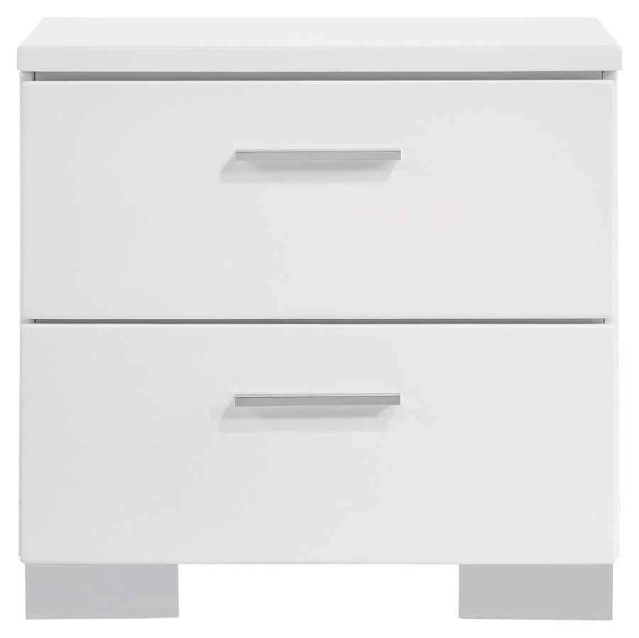 Felicity White Queen Bed 5 Pc Set - MyWaynesHome #