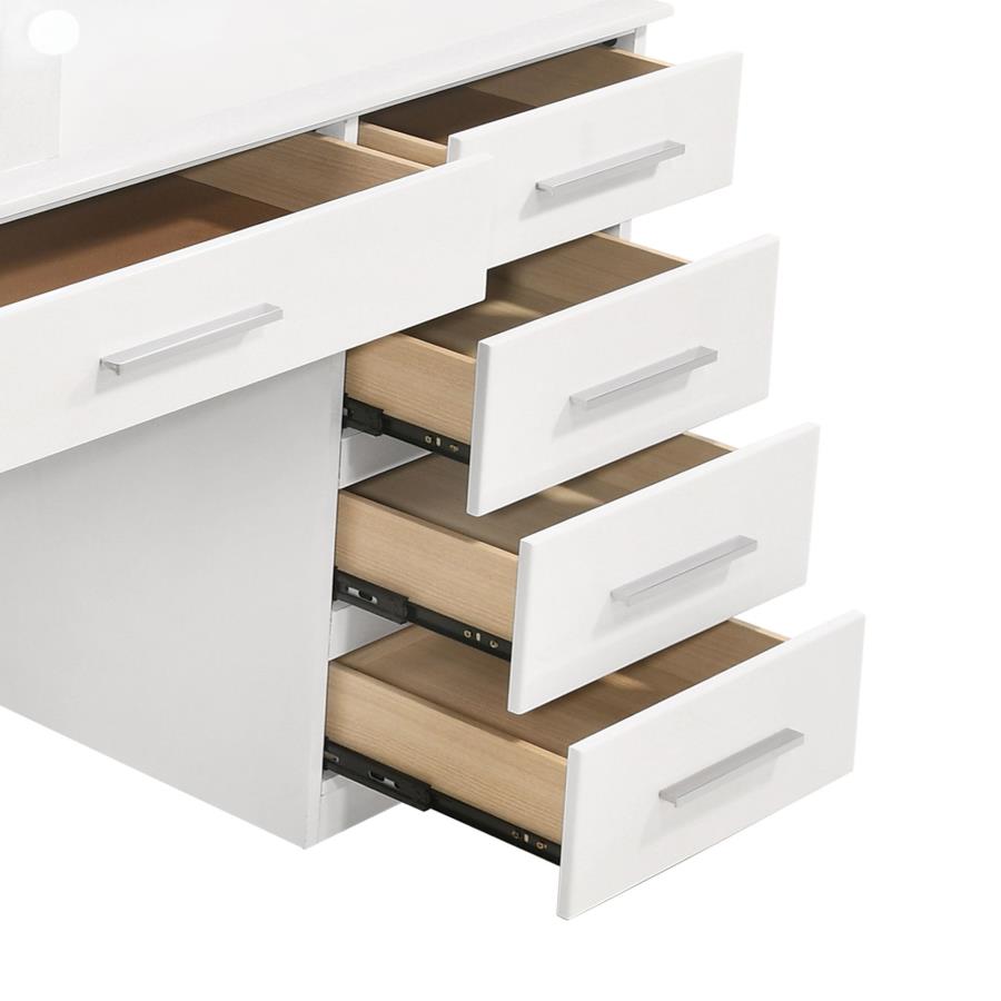 Felicity White Vanity Table & Mirror - MyWaynesHome #
