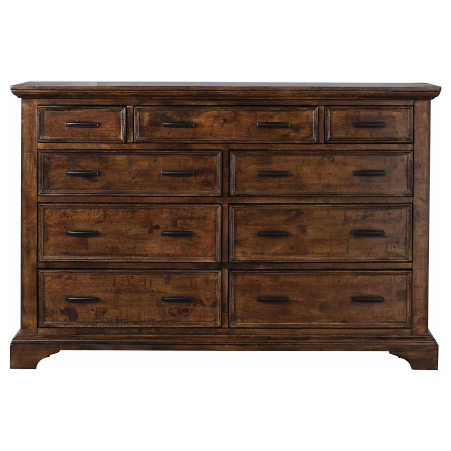 Elk Grove Brown Eastern King Bed 4 Pc Set - MyWaynesHome #