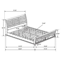 Elk Grove Brown California King Storage Bed - MyWaynesHome #