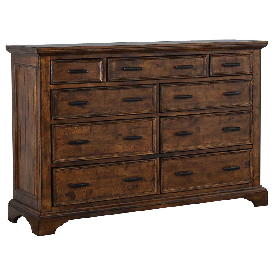 Elk Grove Brown Queen Bed 5 Pc Set - MyWaynesHome #