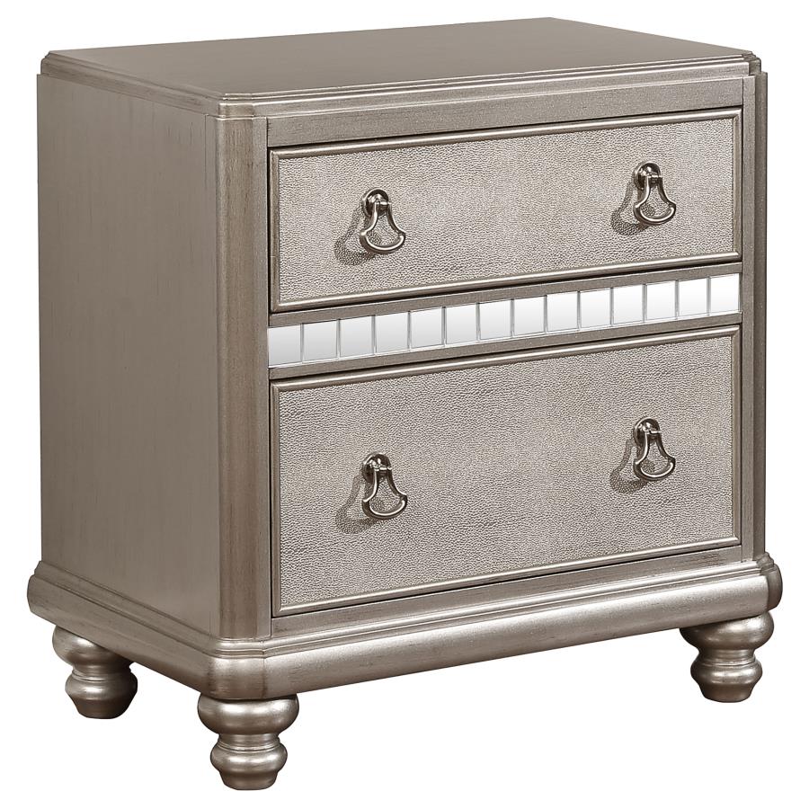 Bling Game Silver Eastern King Bed 4 Pc Set - MyWaynesHome #