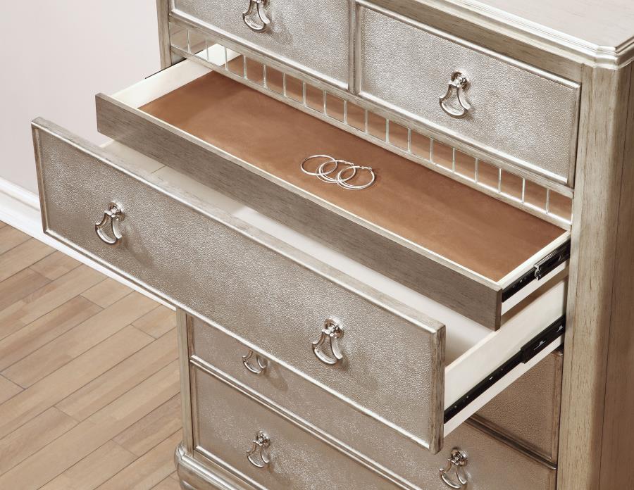 Bling Game Silver Queen Bed 5 Pc Set - MyWaynesHome #