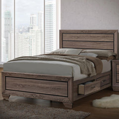 Kauffman Brown Queen Storage Bed - MyWaynesHome #