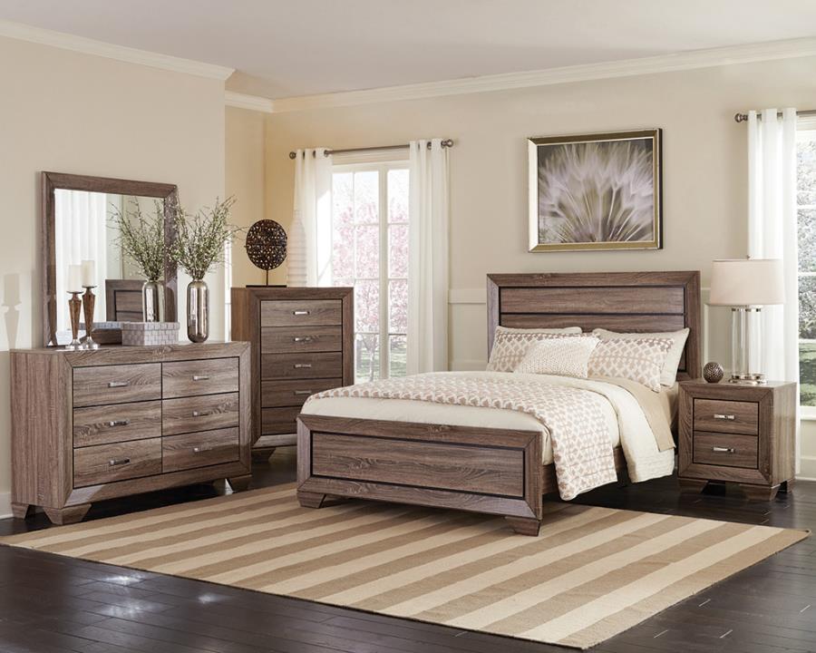 Kauffman Brown California King Bed 5 Pc Set - MyWaynesHome #