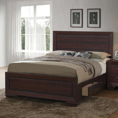 Kauffman Brown California King Storage Bed - MyWaynesHome #