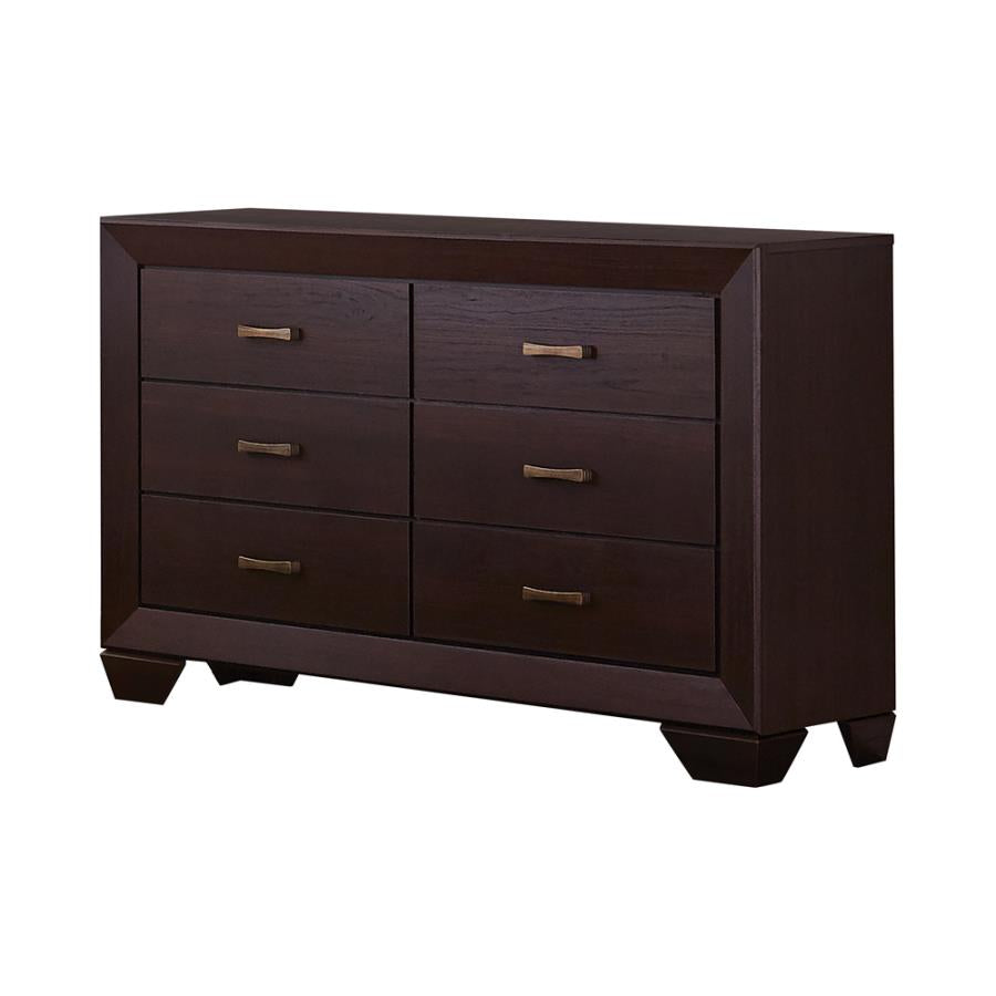 Kauffman Brown Queen Bed 5 Pc Set - MyWaynesHome #
