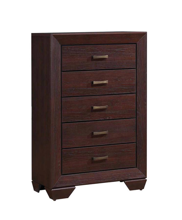 Kauffman Brown Queen Bed 5 Pc Set - MyWaynesHome #