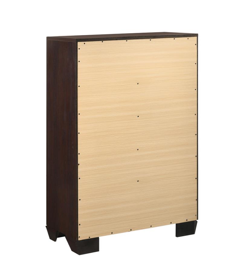 Kauffman Brown Queen Bed 5 Pc Set - MyWaynesHome #