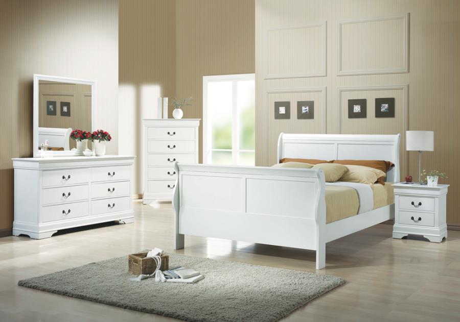 Louis Philippe White Full Bed - MyWaynesHome #