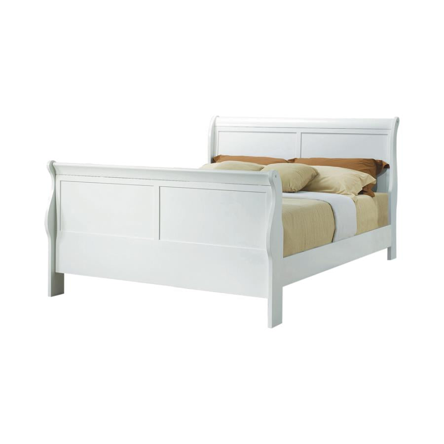 Louis Philippe White Queen Bed 5 Pc Set - MyWaynesHome #