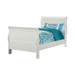 Louis Philippe White Twin Bed 5 Pc Set - MyWaynesHome #