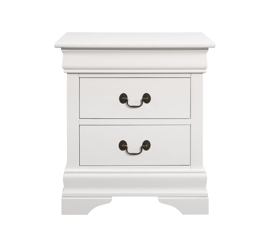 Louis Philippe White Twin Bed 5 Pc Set - MyWaynesHome #