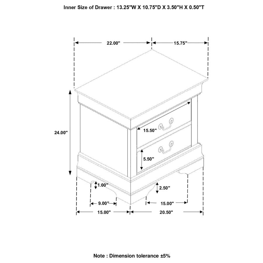 Louis Philippe White Nightstand - MyWaynesHome #