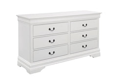 Louis Philippe White Twin Bed 5 Pc Set - MyWaynesHome #