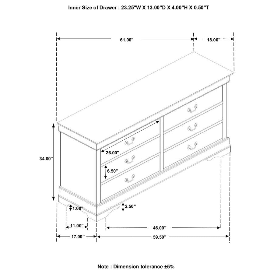 Louis Philippe White Dresser - MyWaynesHome #