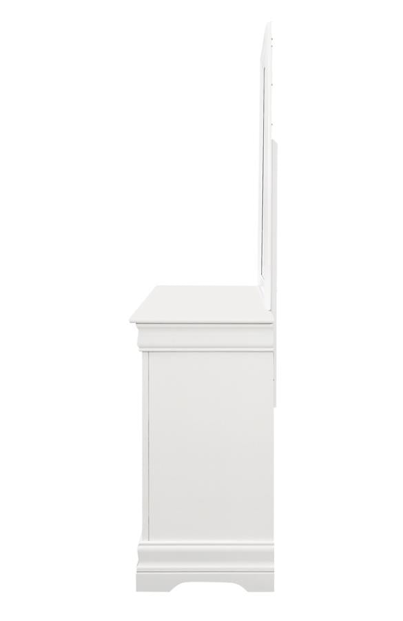 Louis Philippe White Dresser Mirror - MyWaynesHome #