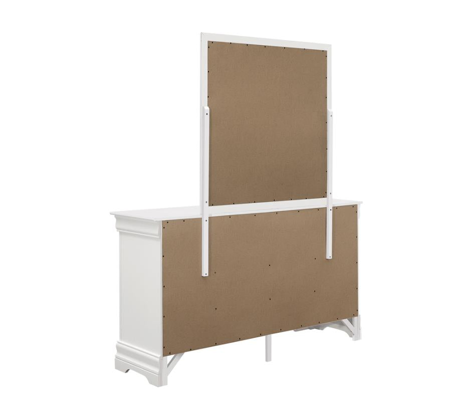 Louis Philippe White Dresser Mirror - MyWaynesHome #
