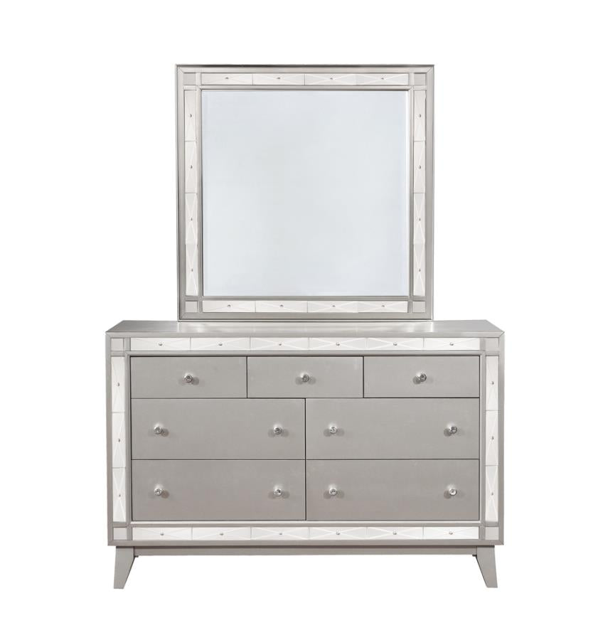 Leighton Silver Queen Bed 5 Pc Set - MyWaynesHome #