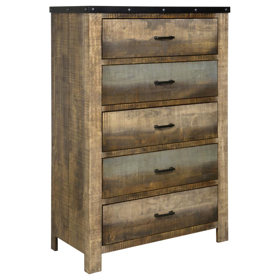 Sembene Brown Queen Bed 5 Pc Set - MyWaynesHome #
