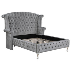 Deanna Grey Eastern King Bed 4 Pc Set - MyWaynesHome #