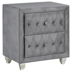 Deanna Grey Eastern King Bed 4 Pc Set - MyWaynesHome #