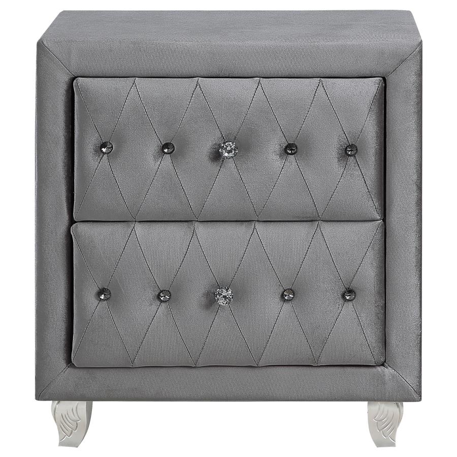 Deanna Grey Eastern King Bed 5 Pc Set - MyWaynesHome #